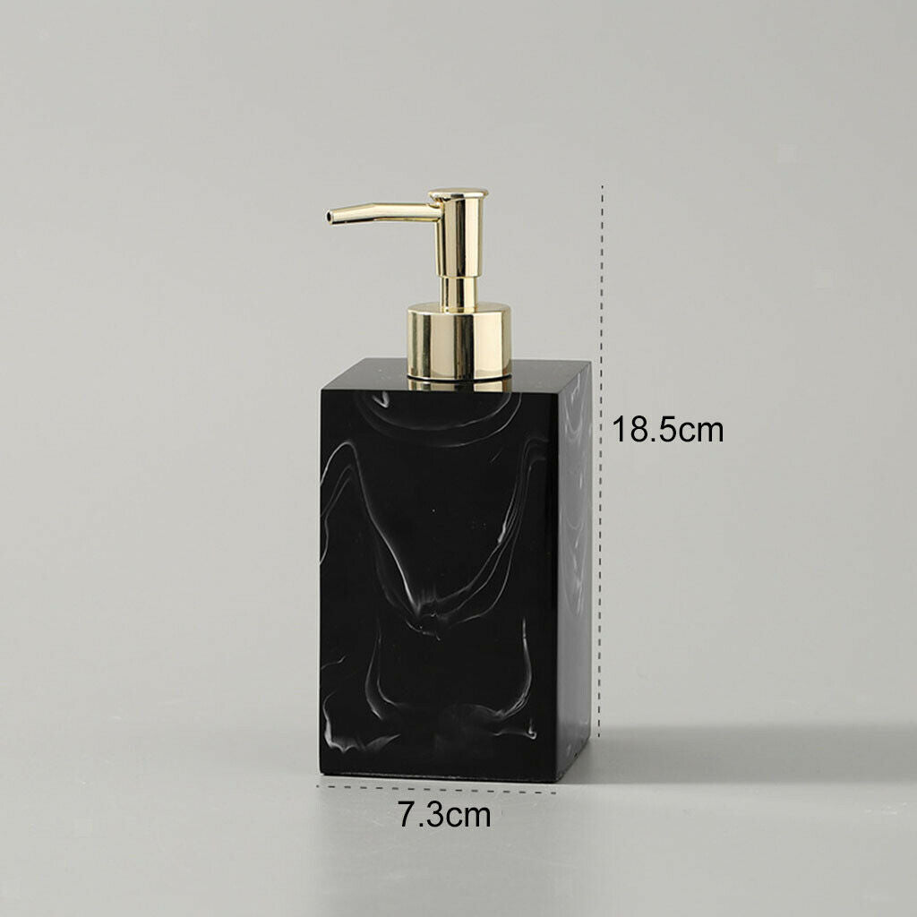 Refillable Soap Dispenser Kitchen Bathroom Pump Bottle Container Black