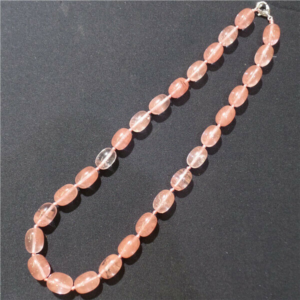 1 Strand 14x10mm Women Red Cherry Quartz Barrel Beads Handmade Necklace HH9230
