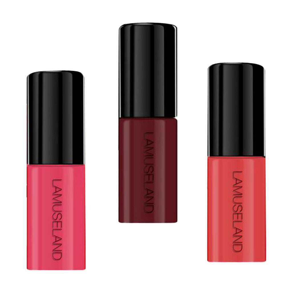 3 Color Matt Velvet Lip Gloss Liquid Lipstick Non-sticky Waterproof Makeup E
