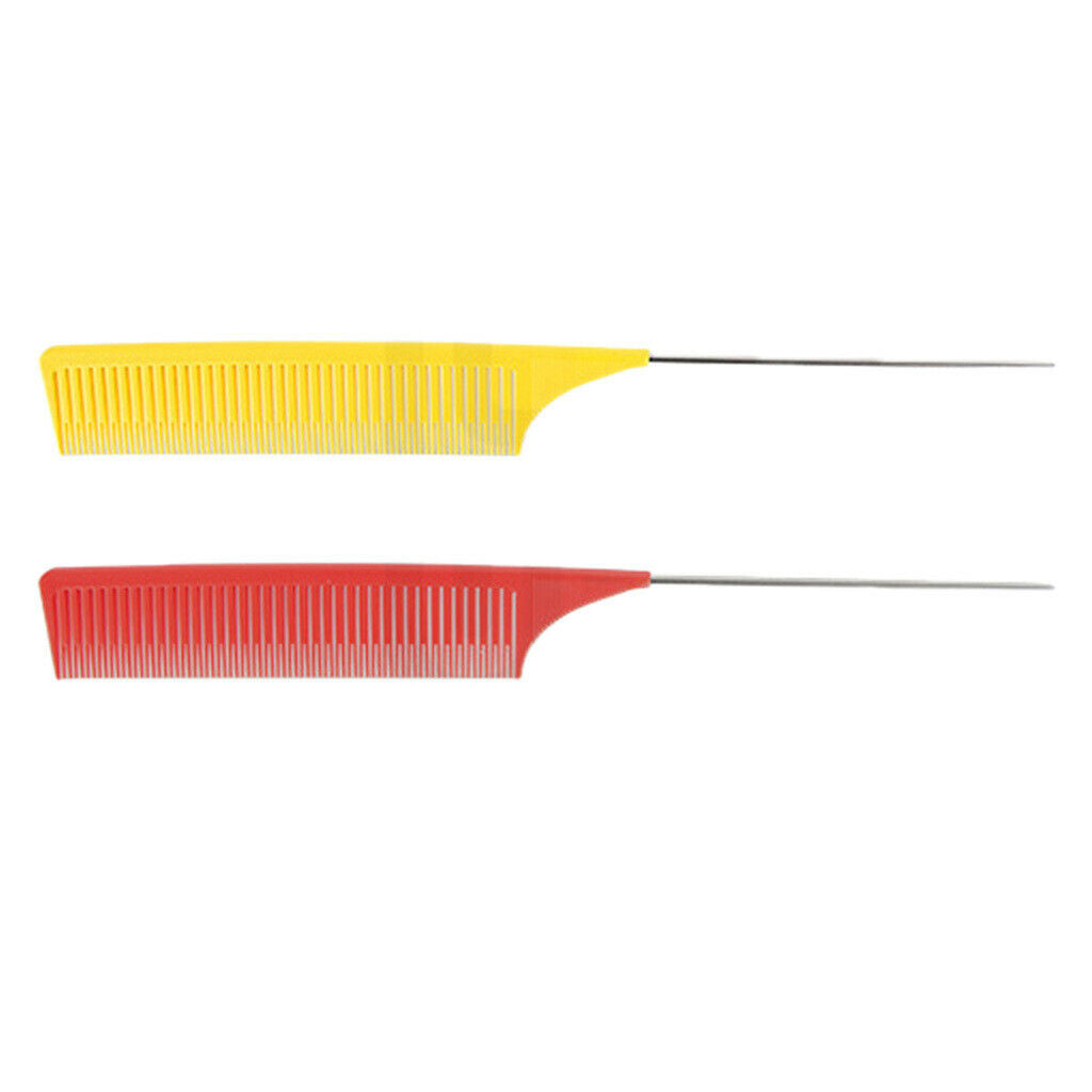 Pack 2 Professional ABS Weaving Highlighting Foiling Hair Comb Combs Brush