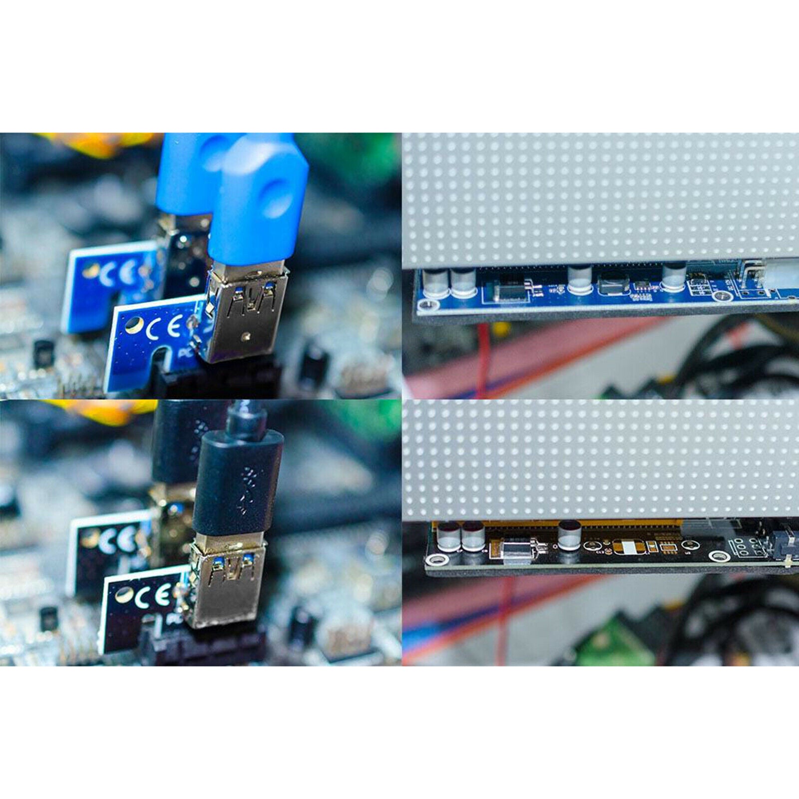 2x PCI-E VER 009S 1x to 16x Graphic Extension USB Adapter Card 60cm Cable