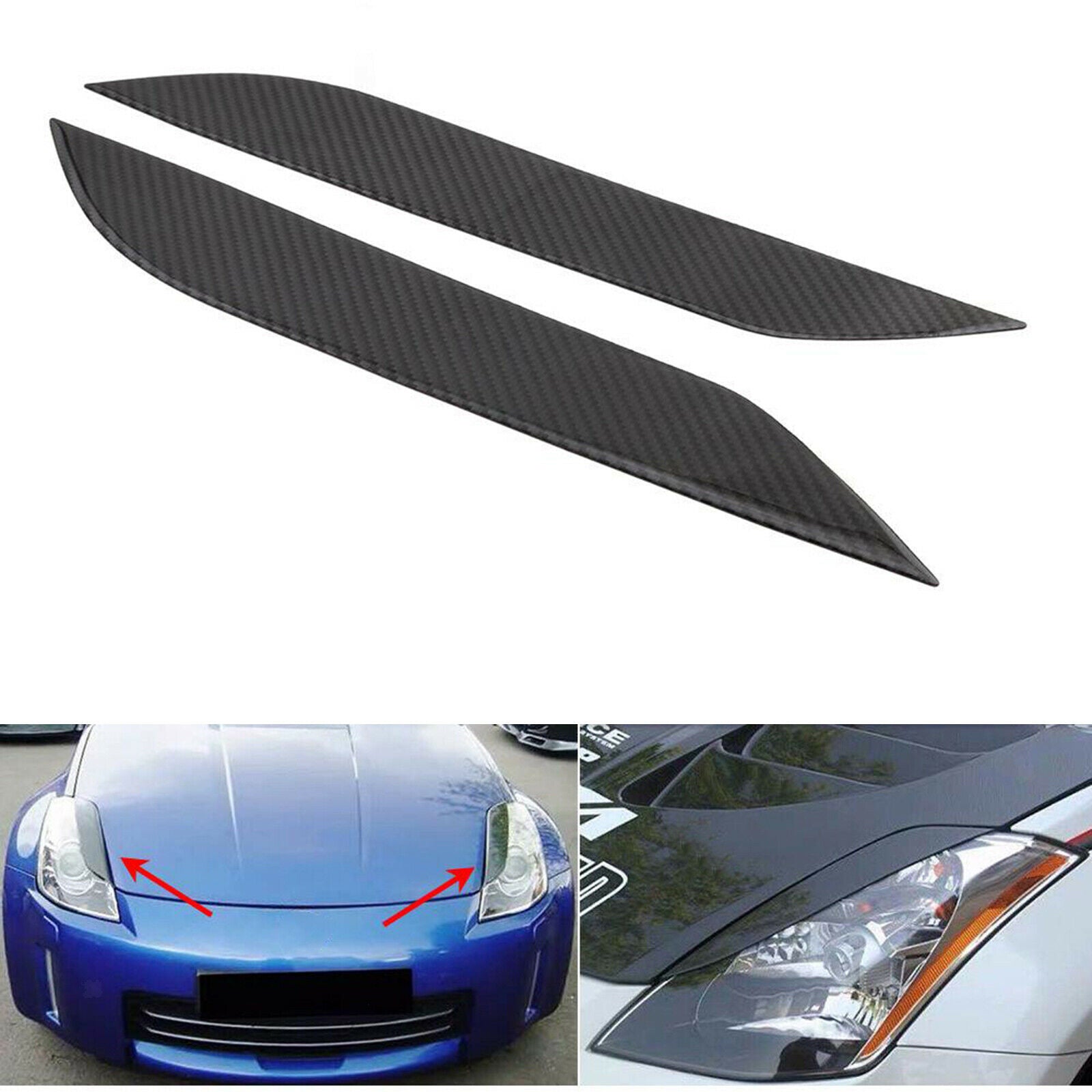 Car Front Bumper Lip Splitter Fins Body Spoiler Decor Refit Decorative