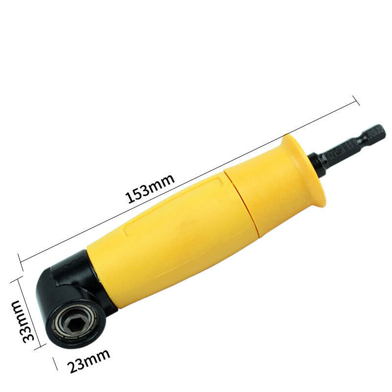 90Â° Right Angle Extension Screwdriver Socket Adapter Drill Attachment Tool 1/4''