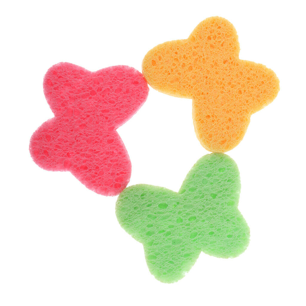 10pcs Facial Exfoliating Sponge Gentle Face Deep Cleansing Cotton Puffs Set