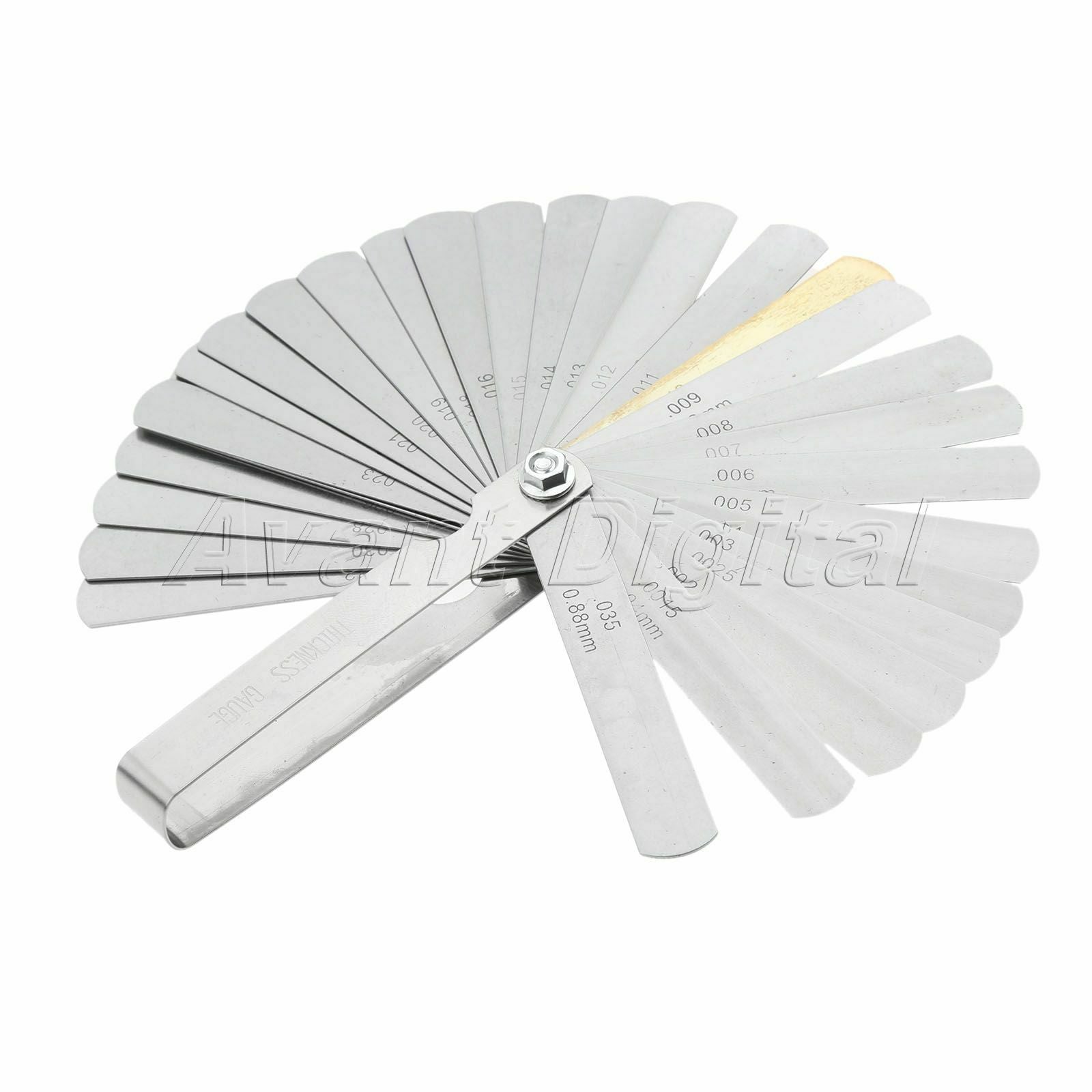 1pc Measuring Tool Stainless Steel Imperial Metric Combination Feeler Gauge Gage