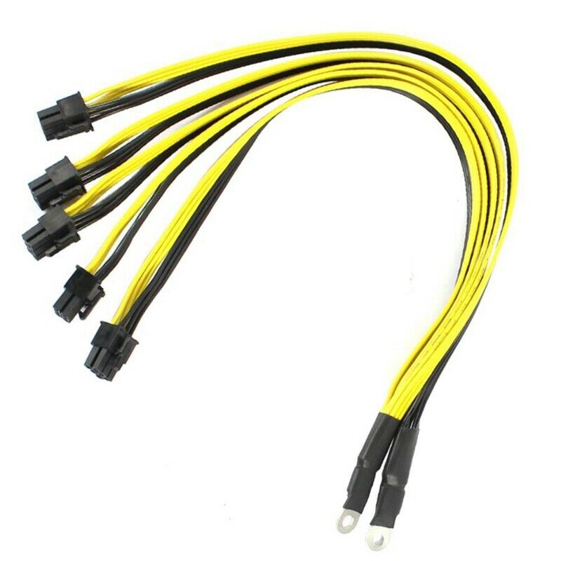 S7 S9 to 5X PCI-E PCIe 6Pin GPU  Card Splitter Power Cable for BTC Miner BitJ1I5