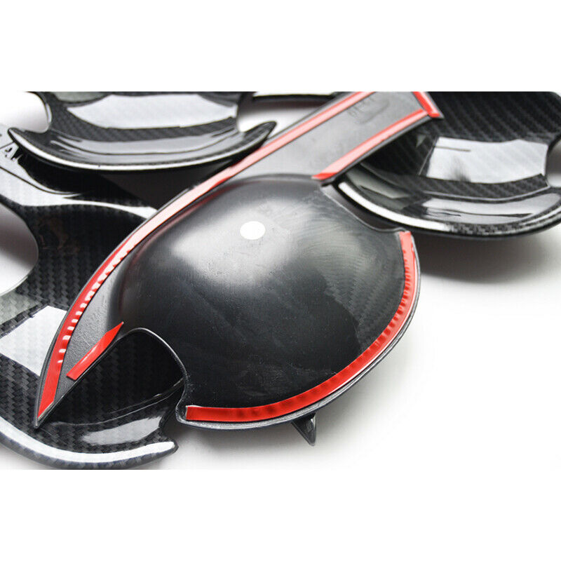 Carbon Fiber ABS Door Handle Bowl Covers Fits For Mitsubishi Outlander Sport