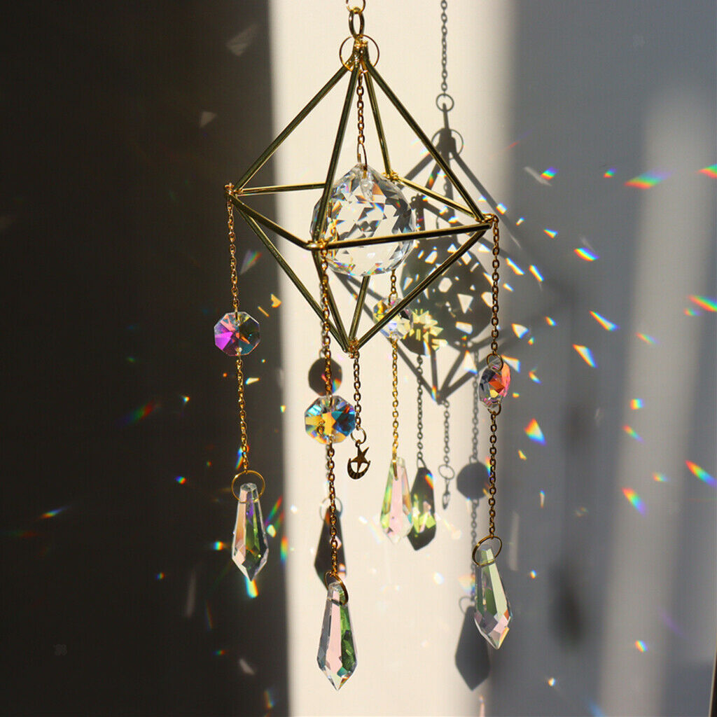 Geometric Crystal Suncatcher Prisms   Window Decor Ornaments