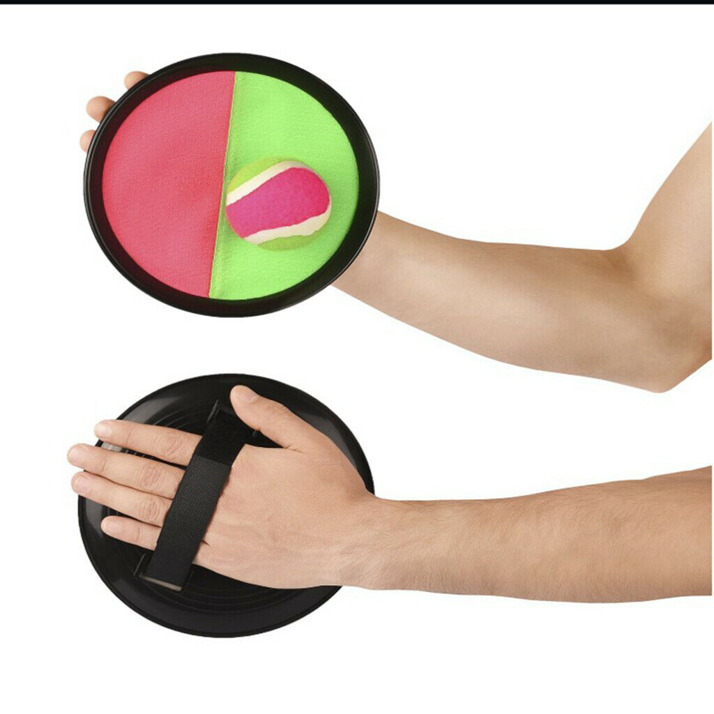 Toss & Catch Ball Game Set with 2 Disc Paddles and 1 Ball, Both great for Indoor