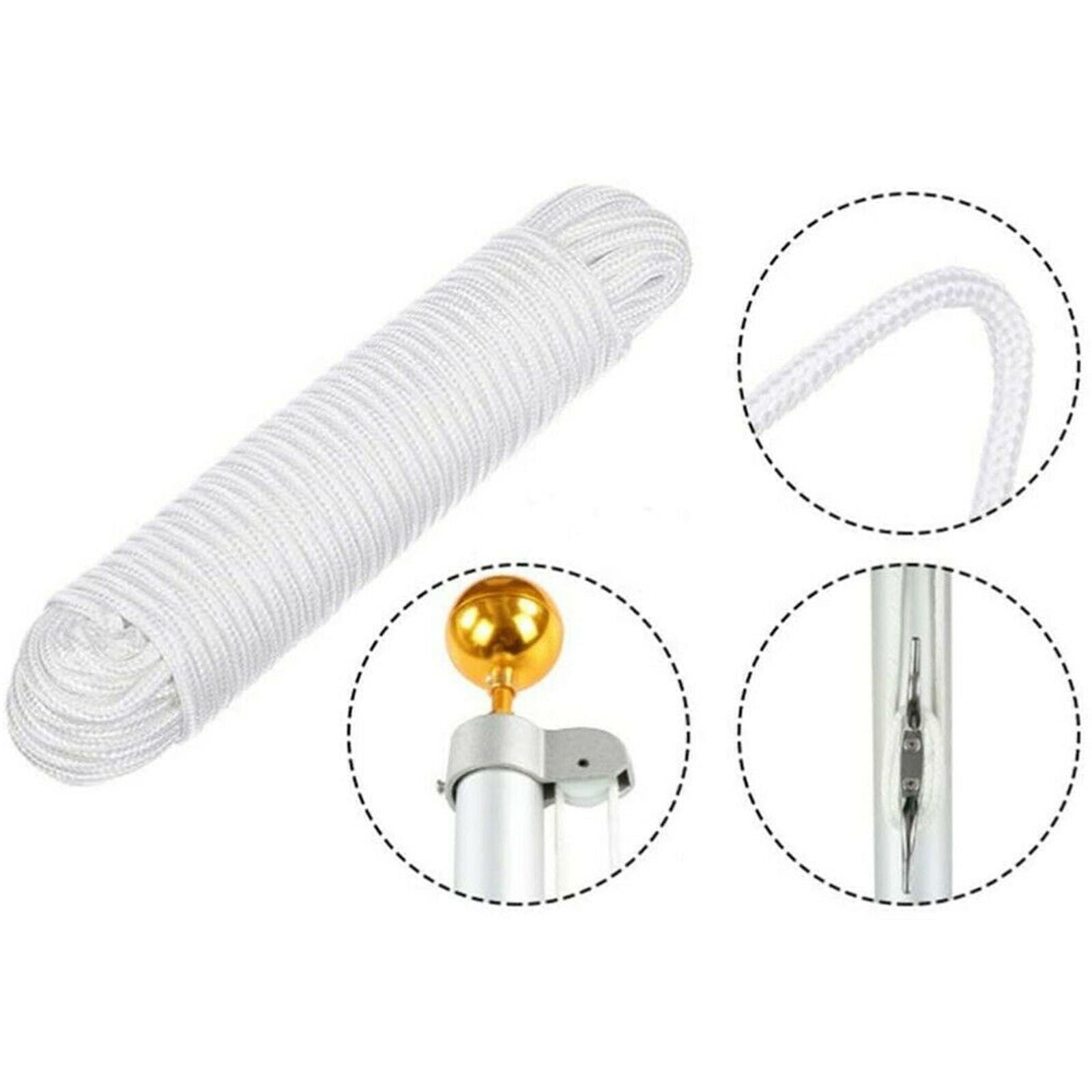 Nylon Braided Rope 6MM Flagpole Lifting Rope Outdoor Flag Pole Rope Accessories