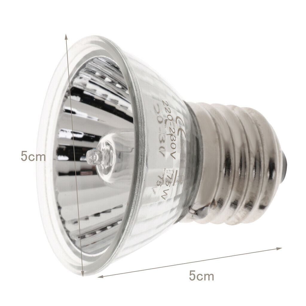 2 Pcs Pet Uva Uvb Reptile Heating Calcium Lamp Sunlamps Basking Bulb 75W