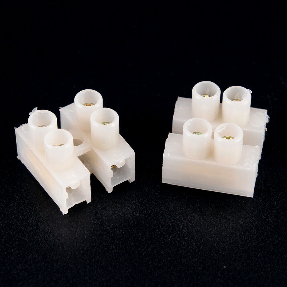 10PCS Practical Durable 10A 2 Way Electrical Screw Terminal Block Connecto.l8