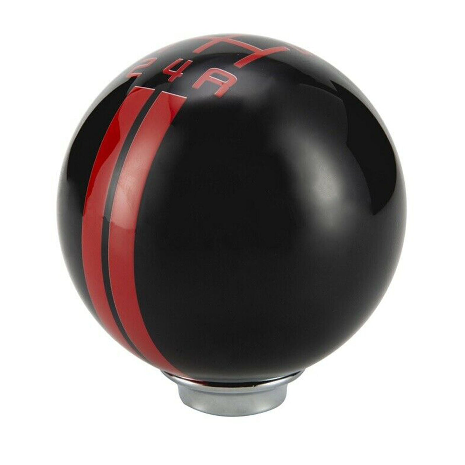 1x Black Red Ball Round 5 Speed Manual Shift Knob Gear Shifter for Ford Mustang