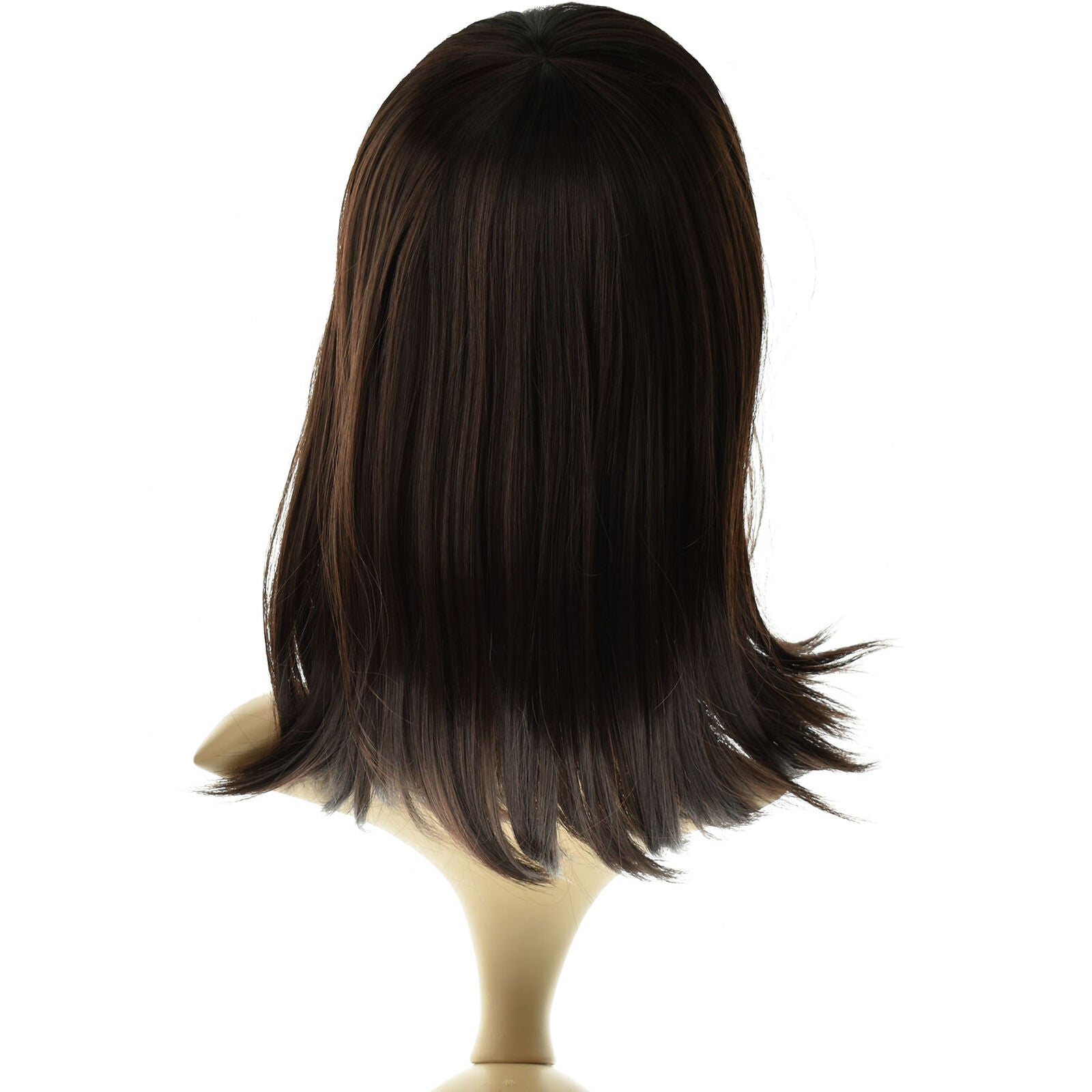 Fashion Element Brown Wigs with Side Bangs Heat Resistant Party Wigs for Women
