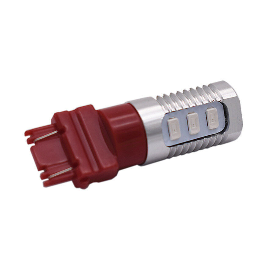 2x 3157 Red Stop Brake Flash Strobe Light Car Rear 12-LED Bulb Tail Reverse Lamp