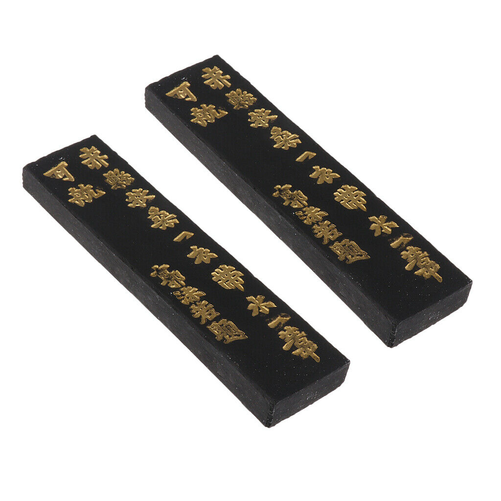 2 Pieces Asia Old Chinese Calligraphy Painting Ink Stick with Character #4