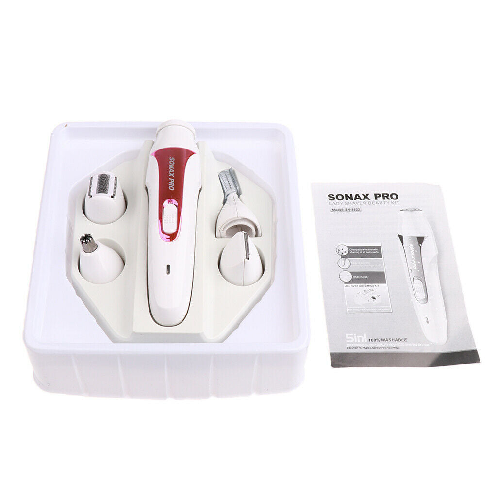 5 in 1 Electric USB Hair Removal Facial Body Bikini Shaver Trimmer Epilator