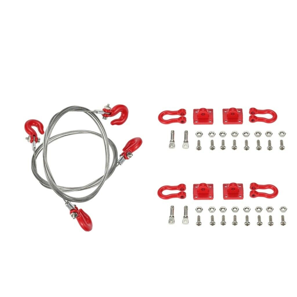 1/10 RC Car Tow Hooks + Shackles Simulation Rescue Parts for   D90 D110