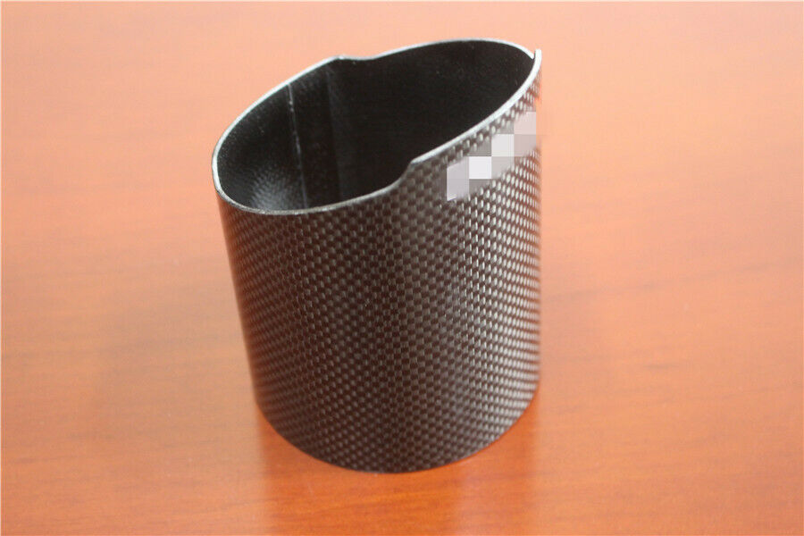 Inlet 89mm Glossy Real Carbon Fiber Exhaust Muffler Tip Cover Car Exhaust Pipe