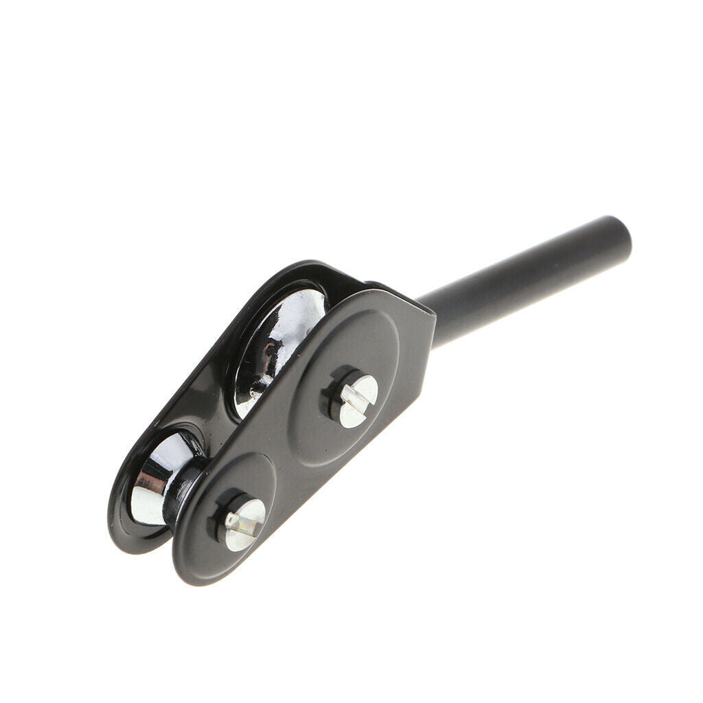 3 Pieces Fishing Rod Double Roller Pole Guide Stainless Steel Accessory