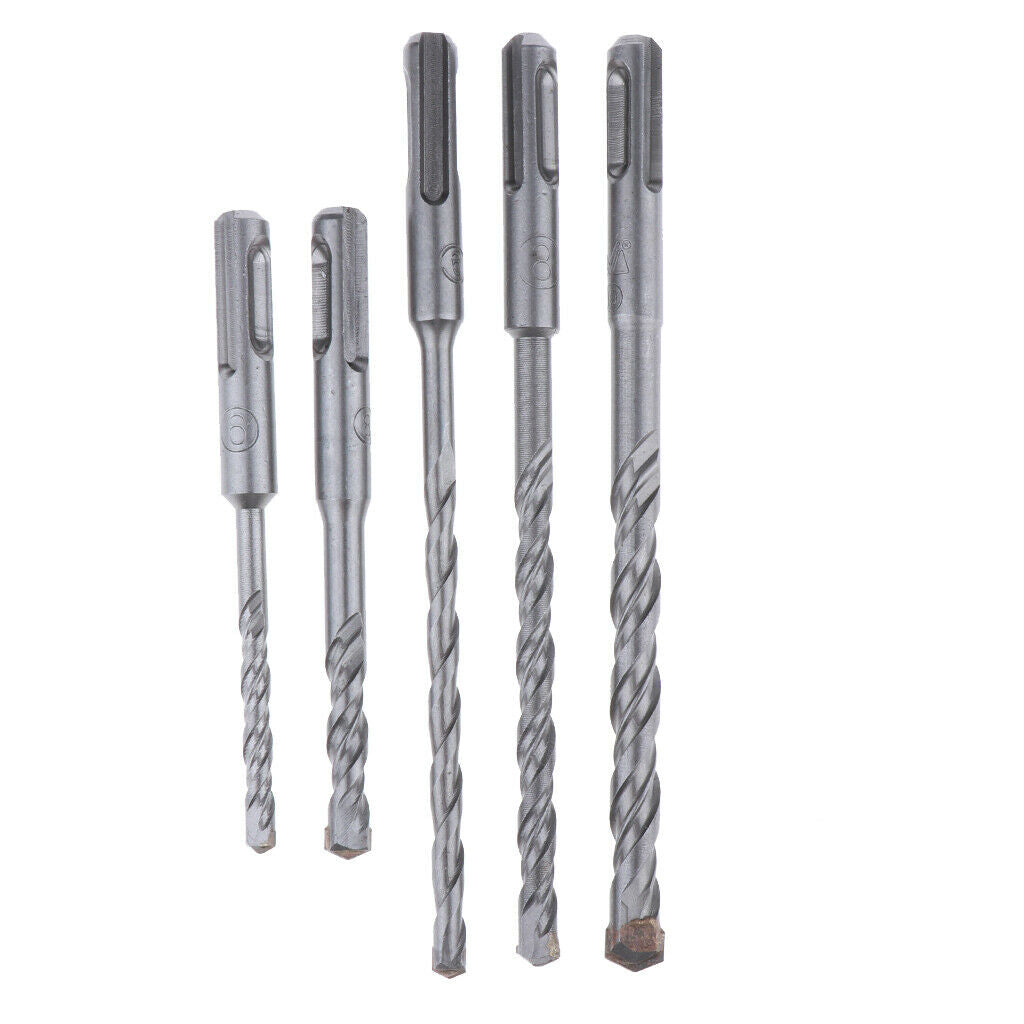 5pc Round-handle Electric Hammer Impact Drill Bit for Concrete Masonry Stone