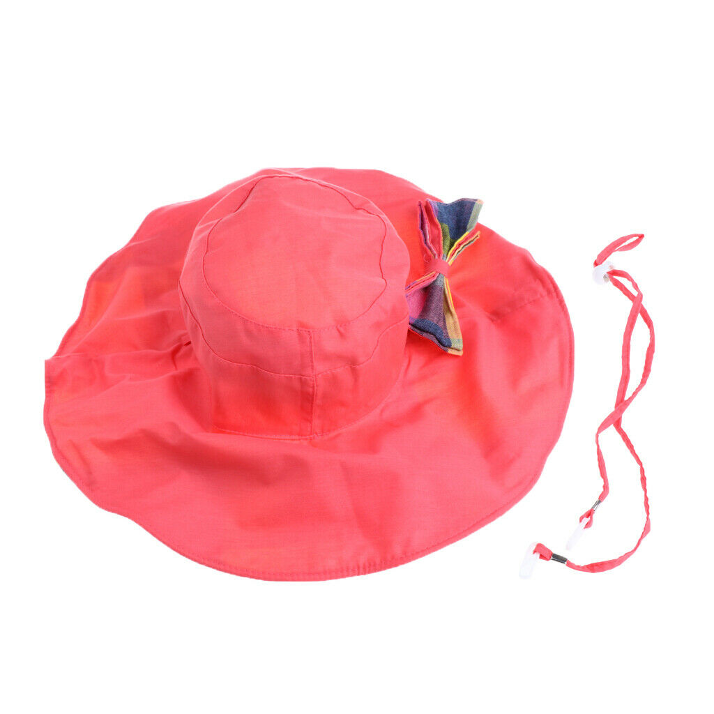 Women Foldable Floppy Reversible Wide Brim Beach Sun Hat Watermelon red