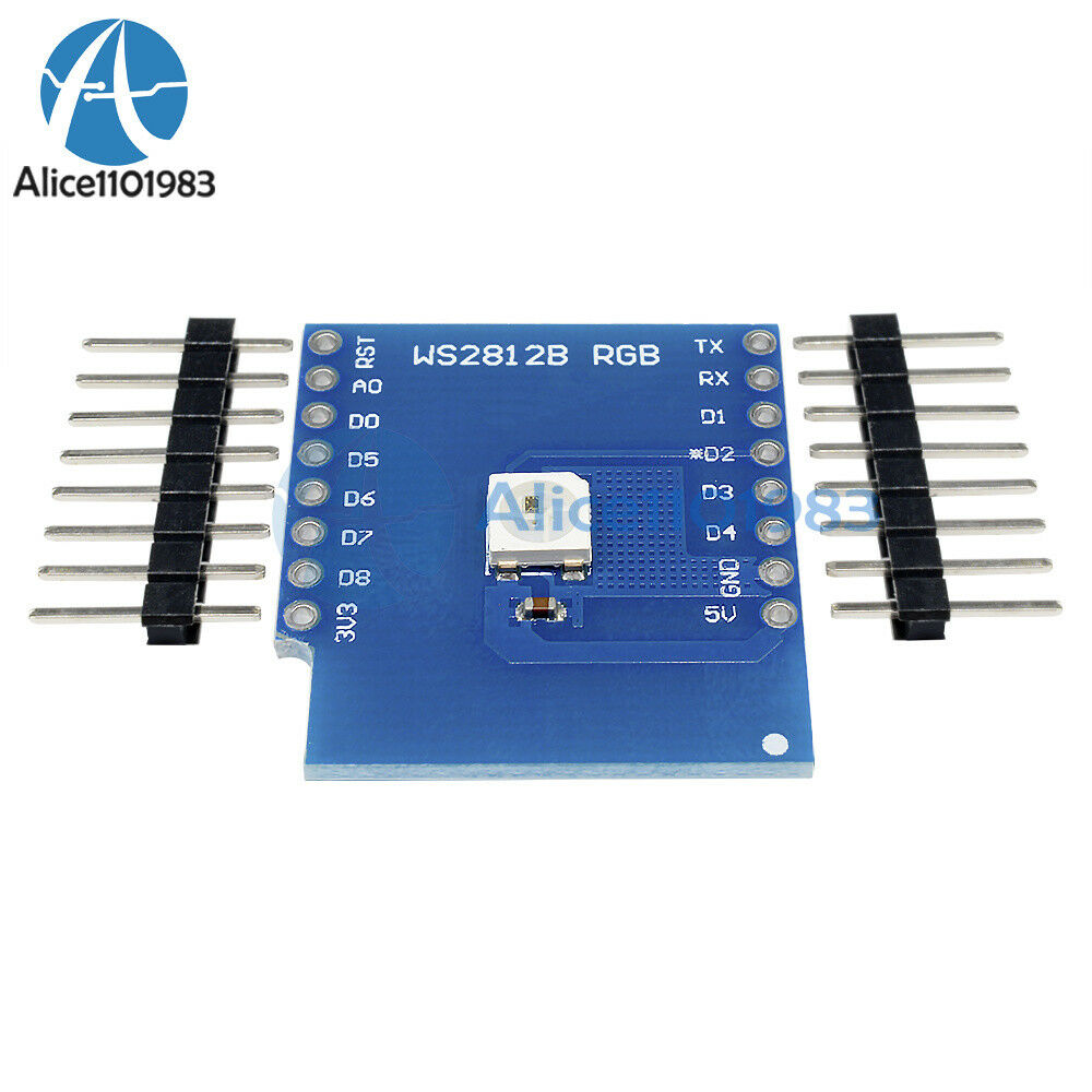2PCS WS2812B RGB Shield for WeMos D1 mini ESP8266 Module Board
