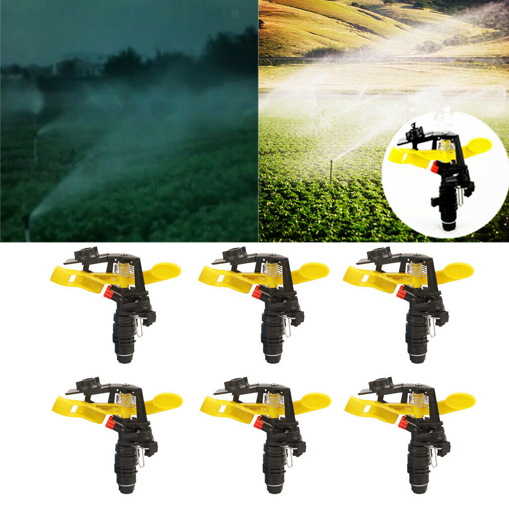 6 Packs Adjustable Watering Sprinkler, Rotating Irrigation Garden Nozzle