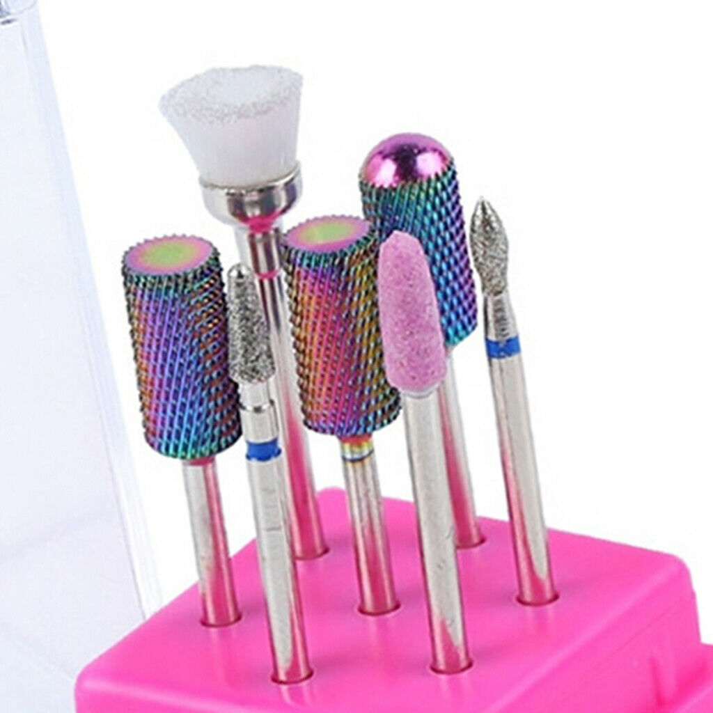 7x Nail Art Files Drill Bits Electric Nail Polishing Bit for Manicure DIY 02