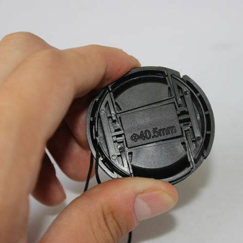 40.5mm Center Pinch Snap on Front Cap For Sony Lens Filters 55mm W/ Strin.l8
