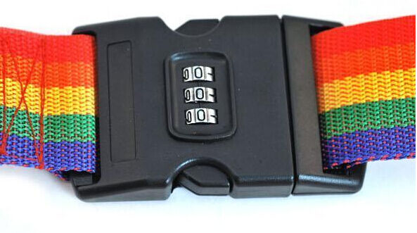 2M Travel Luggage Suitcase Strap Rainbow Baggage Backpack Belt Password L.l8
