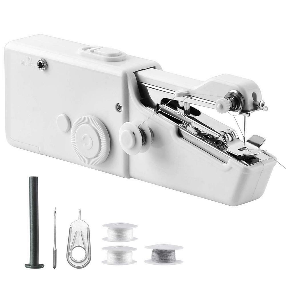 MIni Handheld Sewing Machines Portable DIY Needlework Battery Home Supplies @