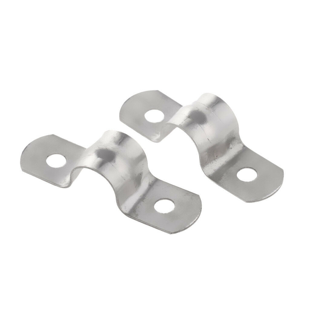 4x Stainless Steel U Shape Fastener Pipe Tube Conduit Clamp Clip Bracket