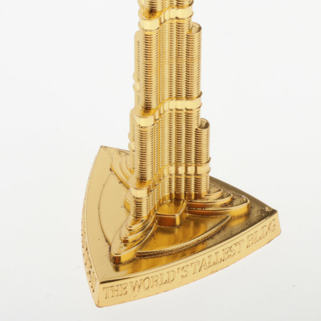 Dubai Halifah Tower Satue Landmark Building Living Room Decor Gifts Golden