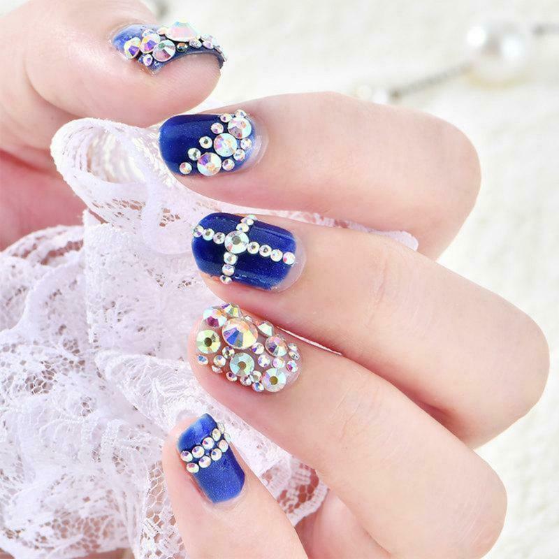 12 Grids Rhinestone Nail Art Decorations Multi Shapes for Nails Manicure Tool