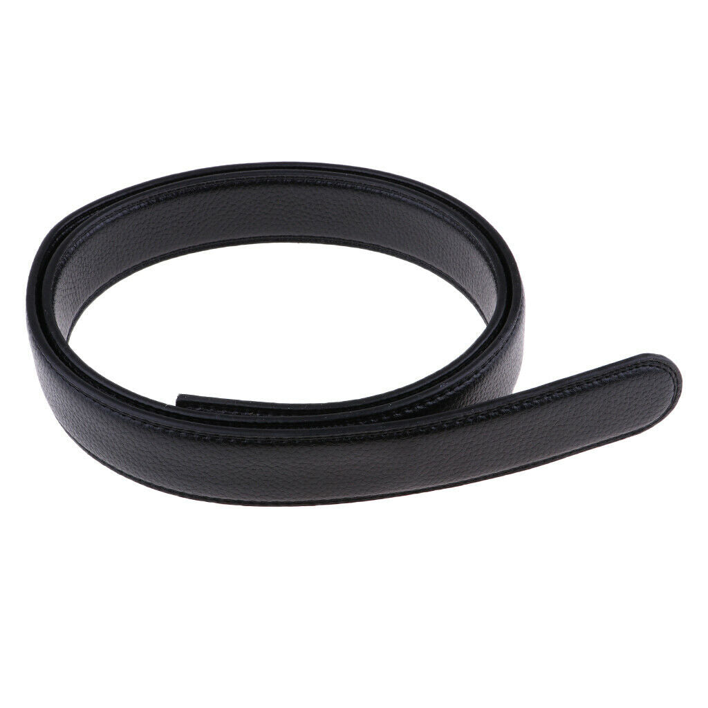 Men's Black Ratchet Replacement Belt Dress Belt without Buckle 1 3/8" 120cm