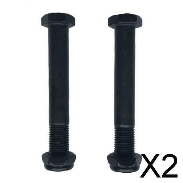 2X 2pcs 62.5mm Skateboard Trucks Kingpin Longboard Hardware+2pcs Nuts, Black