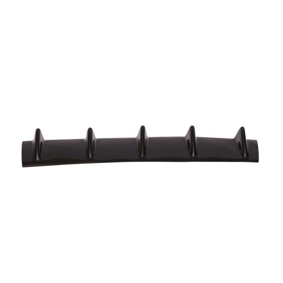 Universal Lower Rear Body Bumper Lip Diffuser Shark Fin Spoiler Gloss Black 5Fin