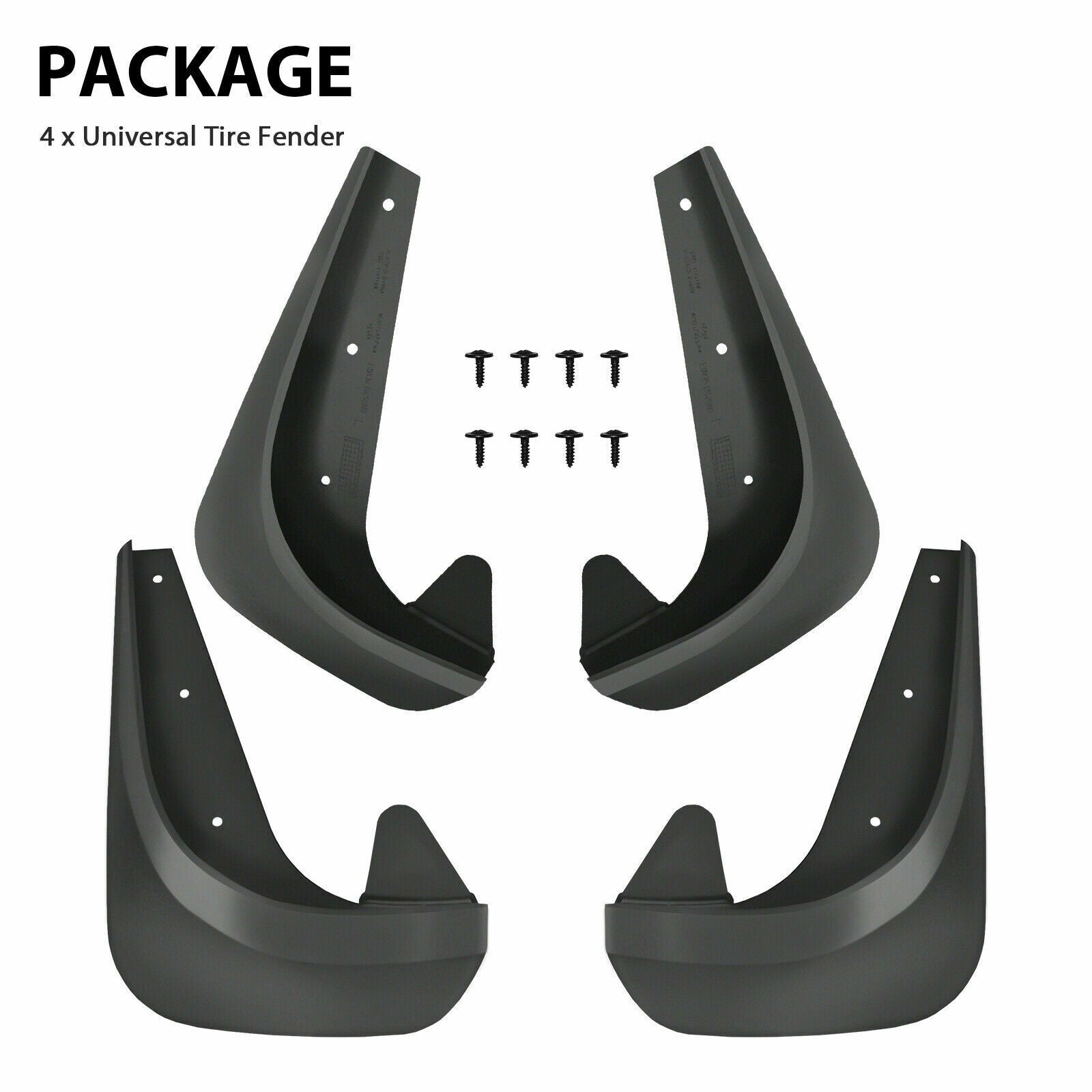 4 pcs Universal Car Mud Flaps Splash Guards for Front or Rear Auto Accessories !