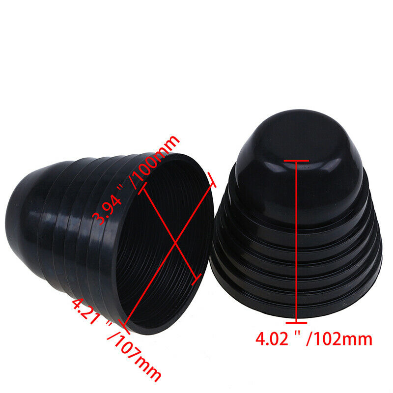 2pcs Rubber Seal Cap Dust Waterproof Housing Cover for LED HID Headlight Black