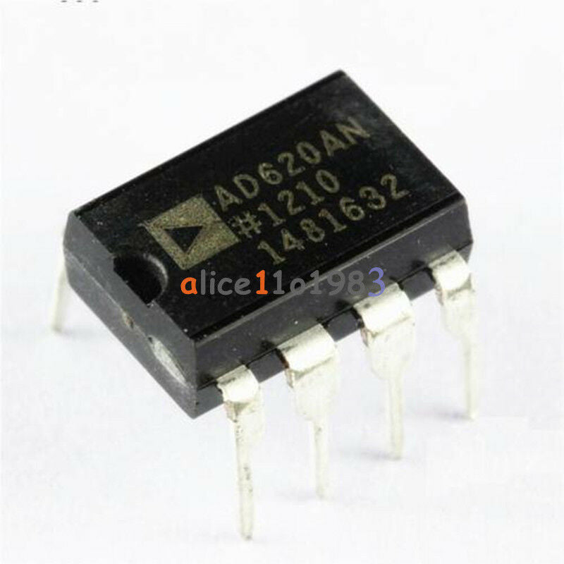 10PCS AD620 AD620AN DIP-8 Instrumentation Amplifier IC