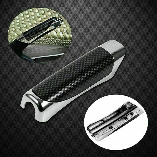 1pc Carbon Fiber Style Car Hand Brake Cover Sleeve Protector Decor Handbrake