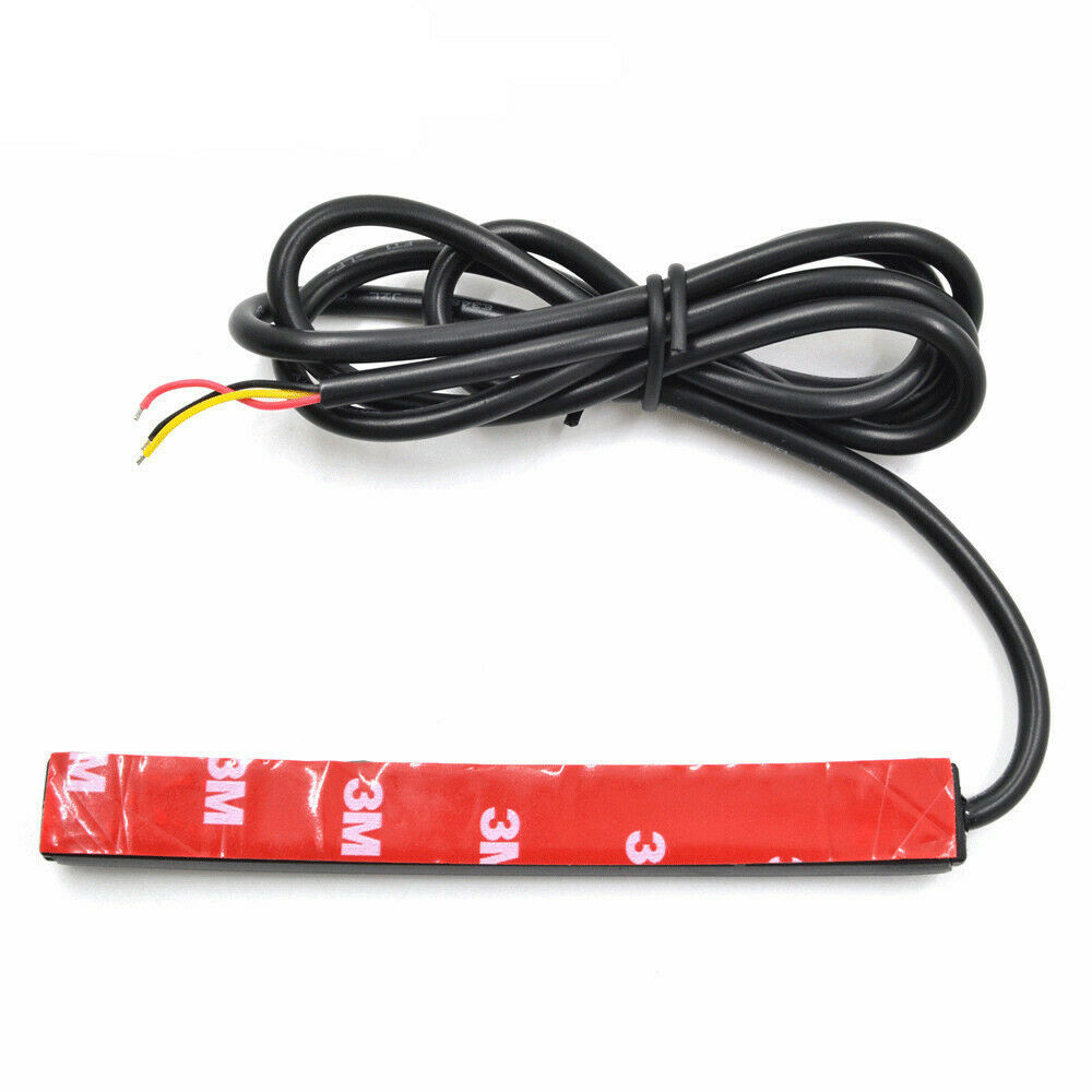 2X Motorcycle 17 LED Tail Light Strip Indicator Brake Stop Turn Signal Amber+Red