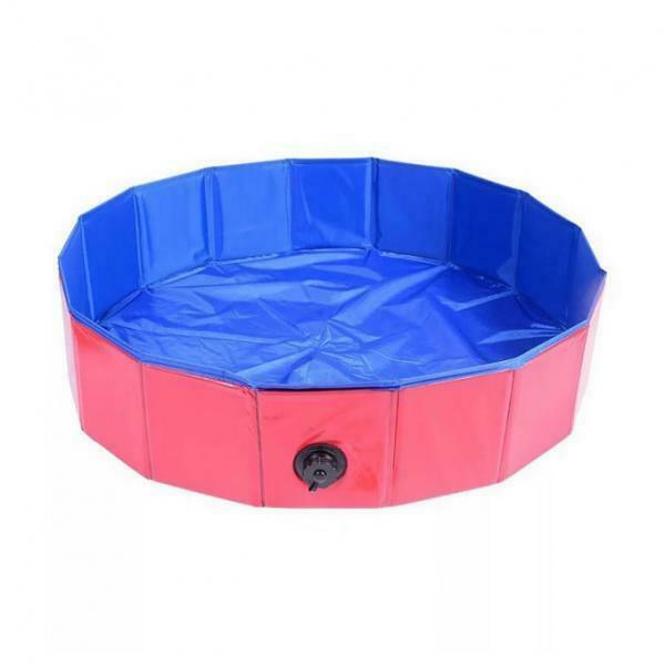 Foldable Pet Bath Pool Dog Pet Pool Bathing Swimming Tub for Dogs Red