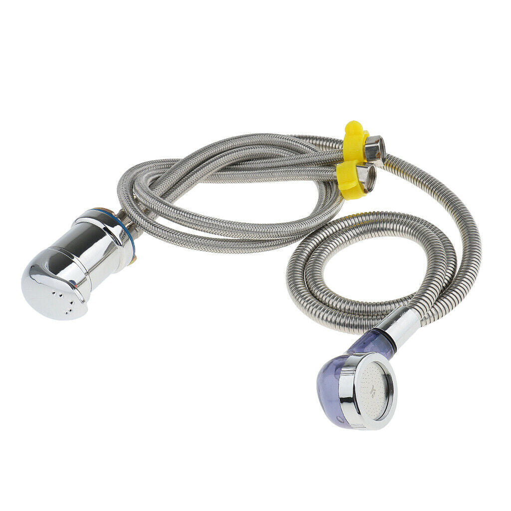 Hot Cold Faucet and Spray Hose for Beauty Salon Shampoo Bowl Parts Kit 70cm