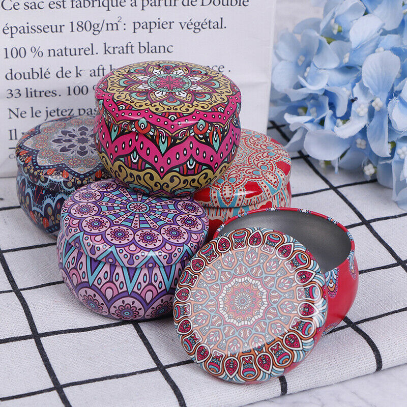 Scented Candle Empty box Natural Tin Can Home Decoration Outdoor Candy Gi.l8