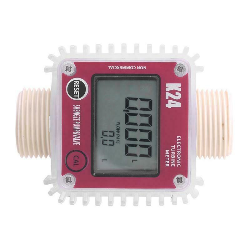 K24 Turbine Digital Oil Fuel Flow Meter Gauge For Chemicals Liquid Water