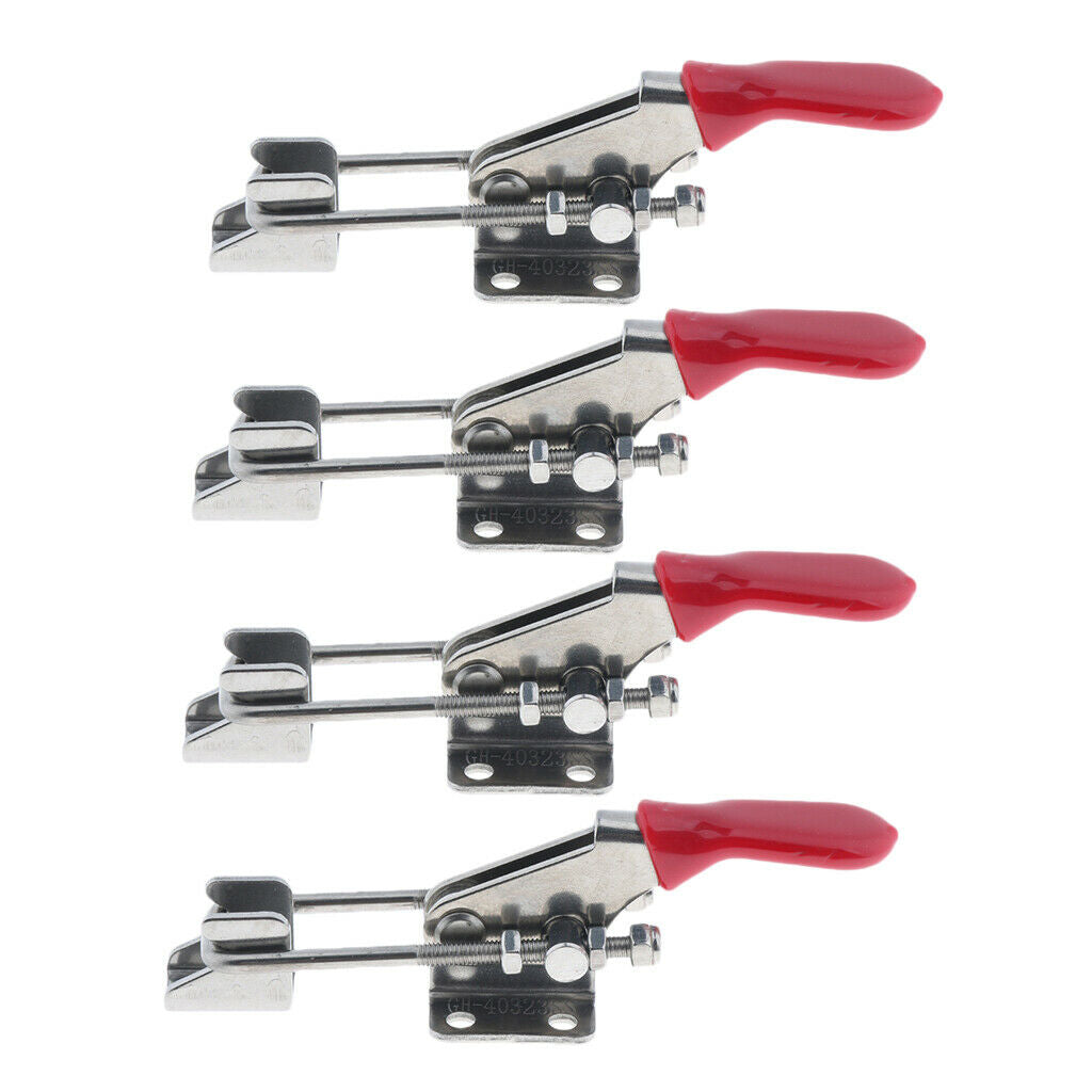 4 Sets Latch Toggle Clasp Quick Release Clamps Heavy Duty Metal Lock Hasp