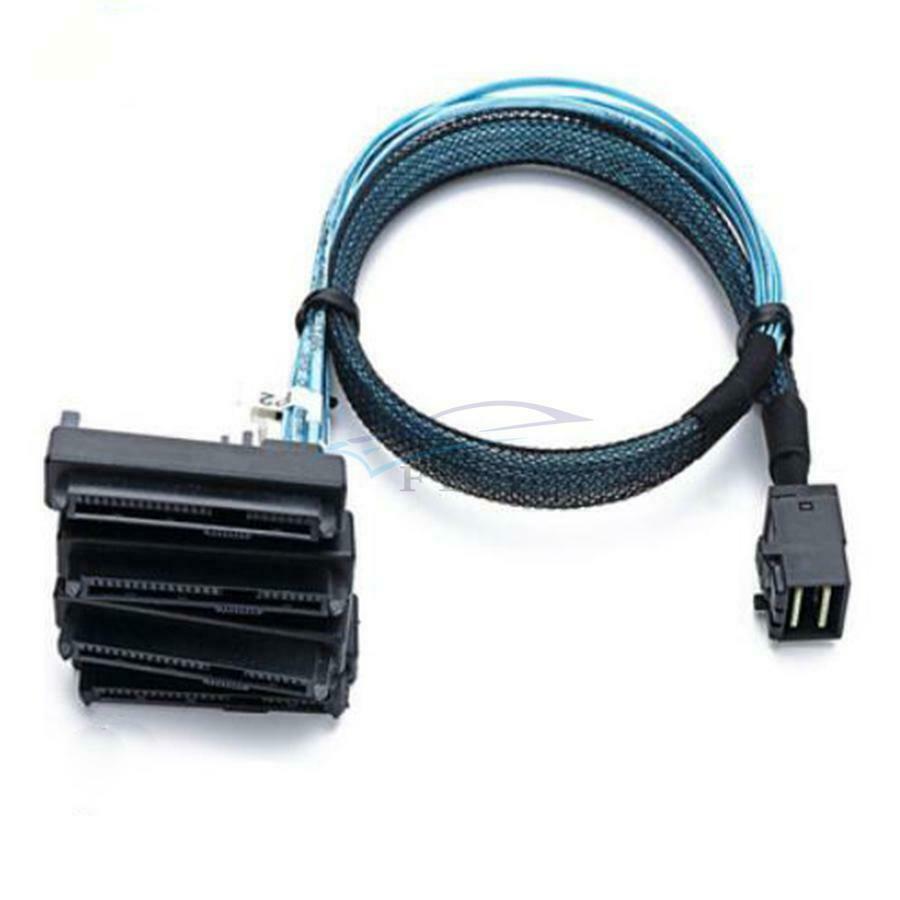 1× SFF-8643 Male SAS HD To 29 Pin SFF-8482 With SAS 15Pin Port Cable Adapter