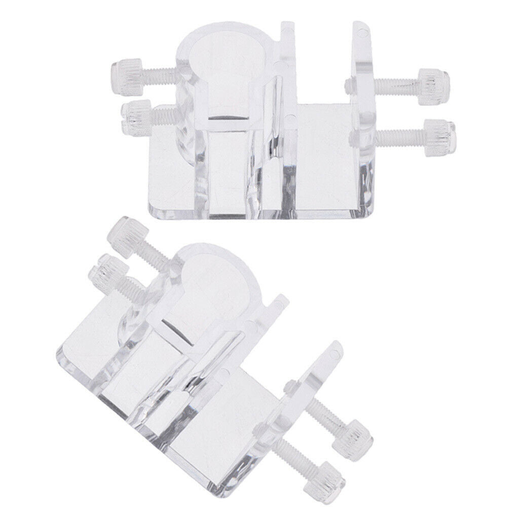 2Pcs Fish Tank Aquarium 1.02in Water Inlet/Outlet Pipe Clamp Clip Holder